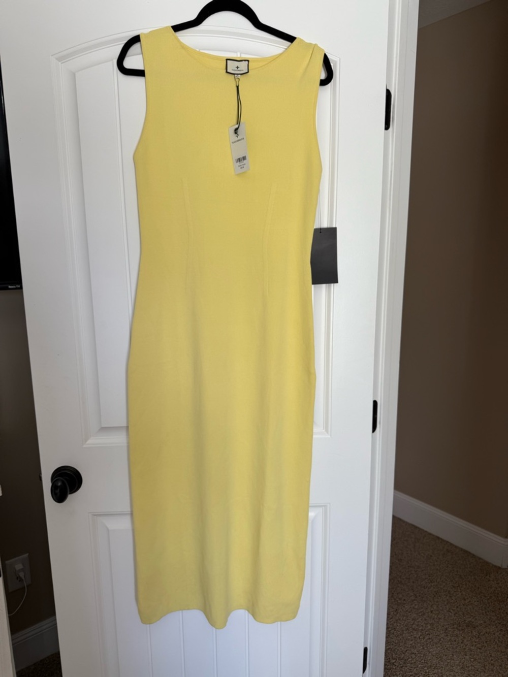 Tuckernuck Lemongrass Yellow Kingston Knit Everyday, Resort-Wear Dress